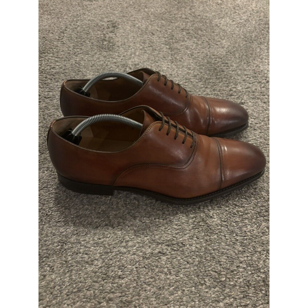 Magnanni Men's Lucas Cap-Toe Leather Oxfords - 21019 - Cognac Brown 11M